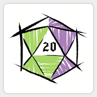 Genderqueer Pride Dice Sticker